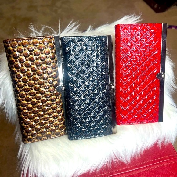 ASHBURN   Wallet Set Red, Blue, Brown - Picture 1 of 8